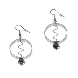 Brushed Metal Hematite Earrings
