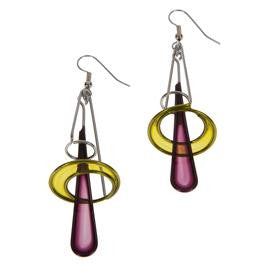 Triangle & Hoop Contrast Hue Earrings