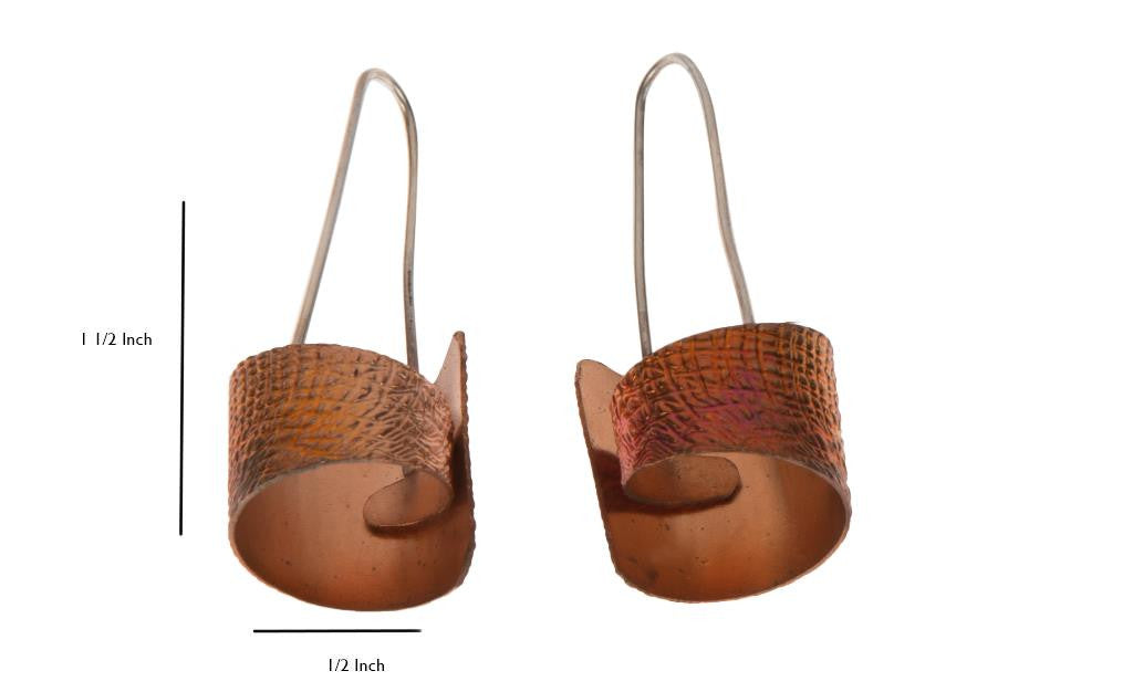 Copper Basket Weave Earrings