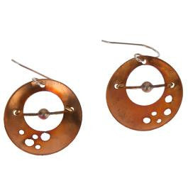 Circle and Bead Earrings