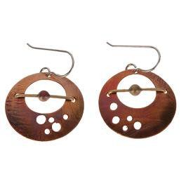 Circle and Bead Earrings