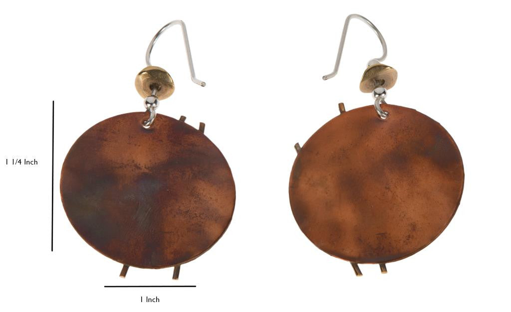 Amethyst Brass Copper Earrings