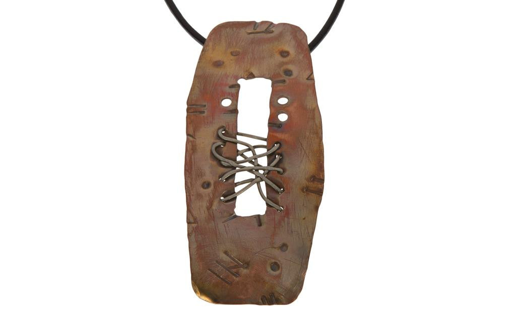 Copper Large Nickel Wired Necklace