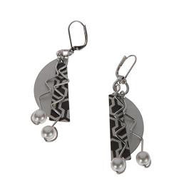 Brushed Metal Reversible Earrings