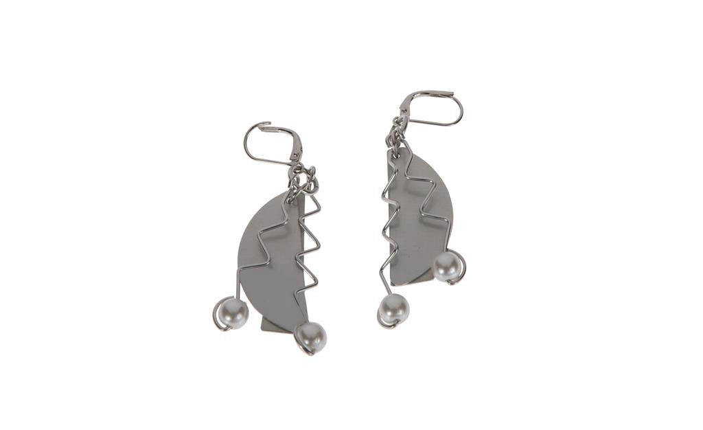 Brushed Metal Reversible Earrings