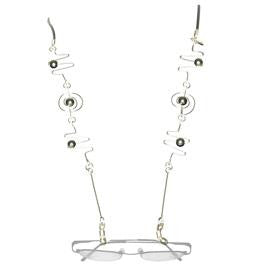 Hematite Squiggles Eyeglass Holder Necklace