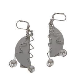 Brushed Metal Reversible Earrings