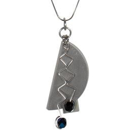 Reversible Brushed Metal Necklace