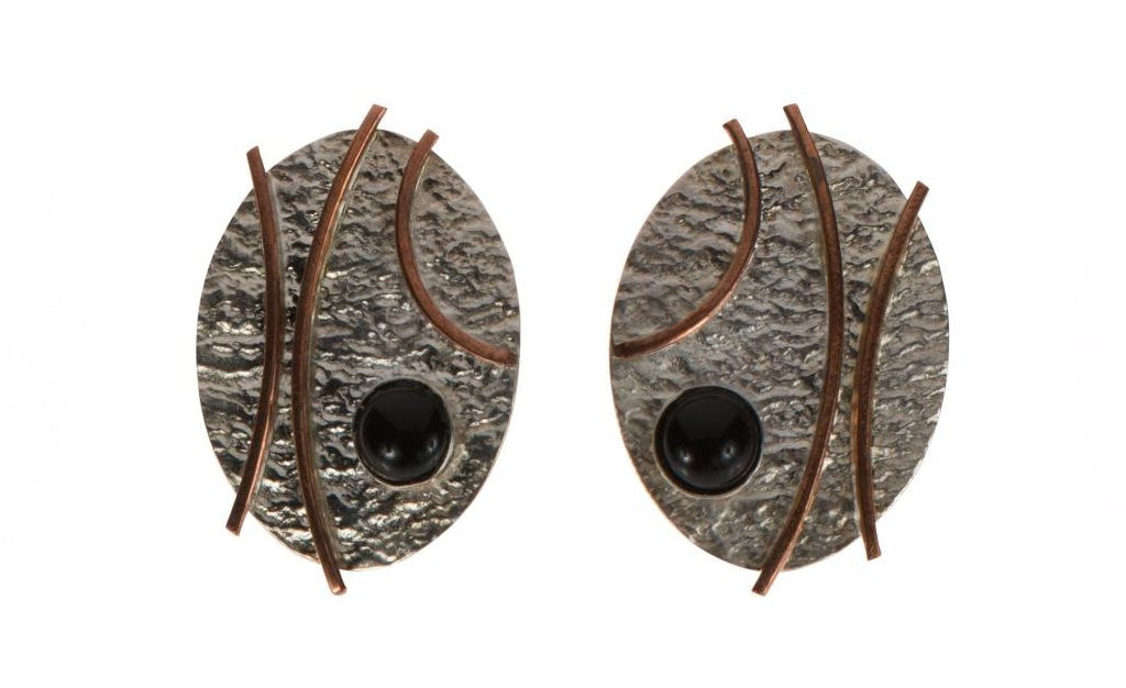Silver Onyx Earrings