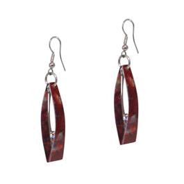 Reversible Burgundy/Red Earrings - Original Print