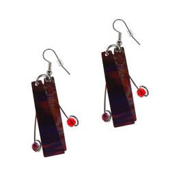 Reversible Burgundy/Red Earrings - Original Print