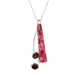 Reversible Burgundy/Red Necklace