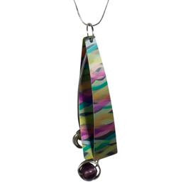 Reversible Blue/Multi Color Necklace