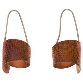 Copper Basket Weave Earrings