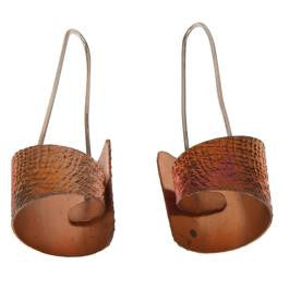 Copper Basket Weave Earrings