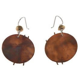 Amethyst Brass Copper Earrings