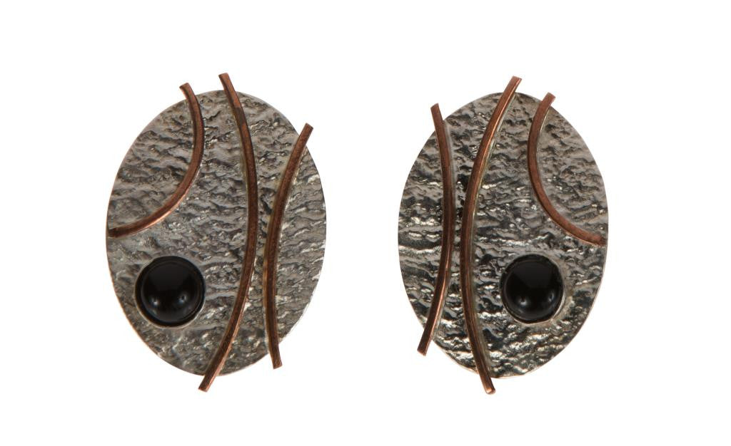Silver Onyx Earrings