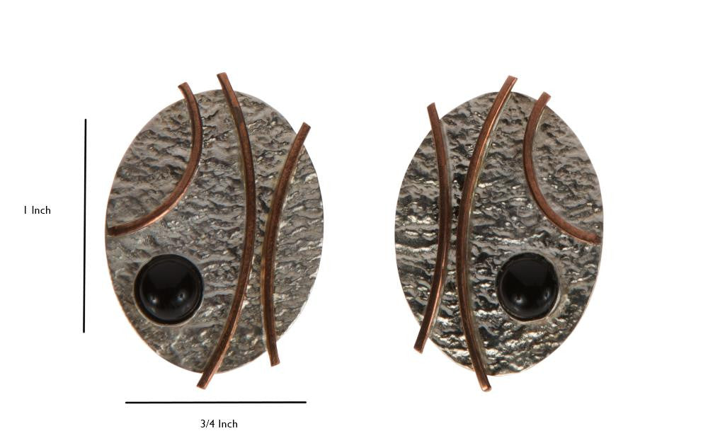 Silver Onyx Earrings