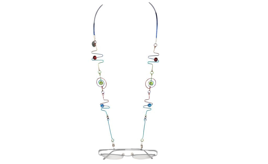 Colorful Squiggles Eyeglass Holder Necklace