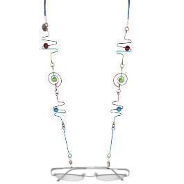 Colorful Squiggles Eyeglass Holder Necklace