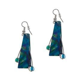 Reversible Blue/Crimson Earrings -Original Print