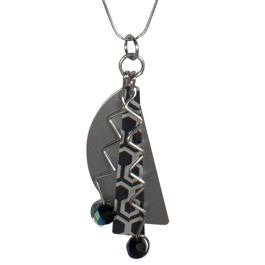 Reversible Brushed Metal Necklace