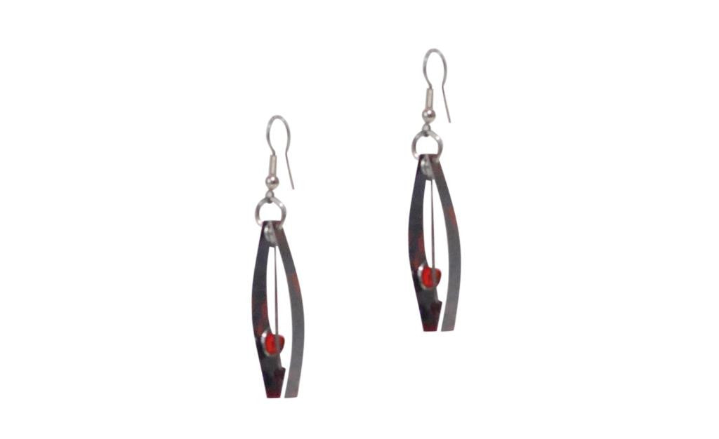 Reversible Burgundy/Red Earrings - Original Print