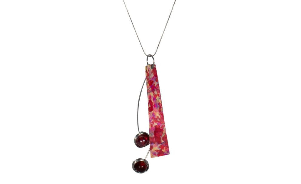 Reversible Burgundy/Red Necklace
