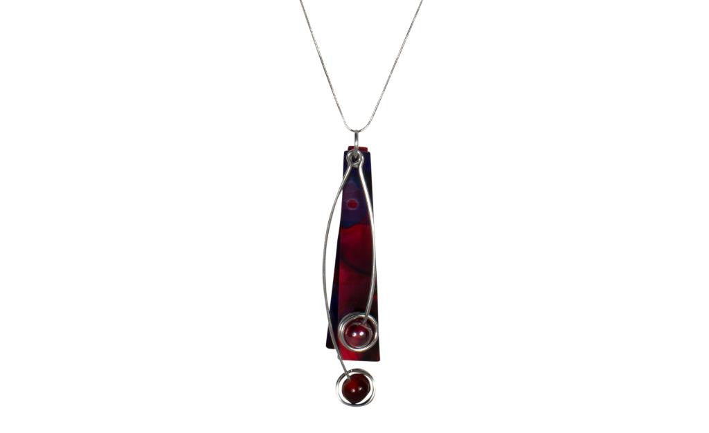 Reversible Burgundy/Red Necklace